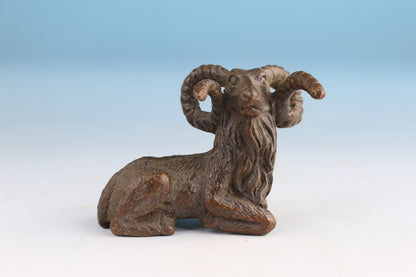 Chinese bronze sheep figure statue collectable netsuke gift tea pet decor