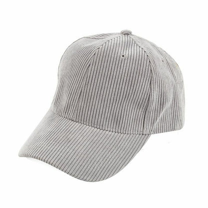 Baseball Caps Adjustable Black Beige Plain Color Corduroy Hats Women Mens Casual