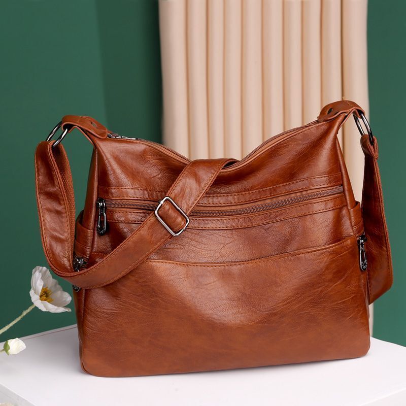 Synthetic Leather Crossbody Bag Retro Handbag Soft Crossbody Bag Polyester 1 PC