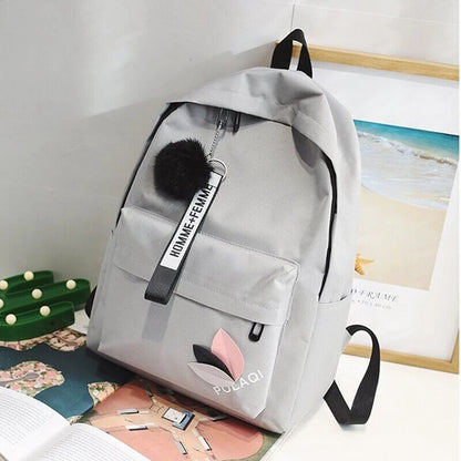 5pcs Sets Kids Backpack Women's Bagpack Bookbag Girls Rucksack Students Bag
