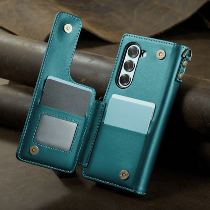 For Samsung Galaxy Z Fold 6 Case with Pen Holder Slot, RFID Blocking Wallet Case