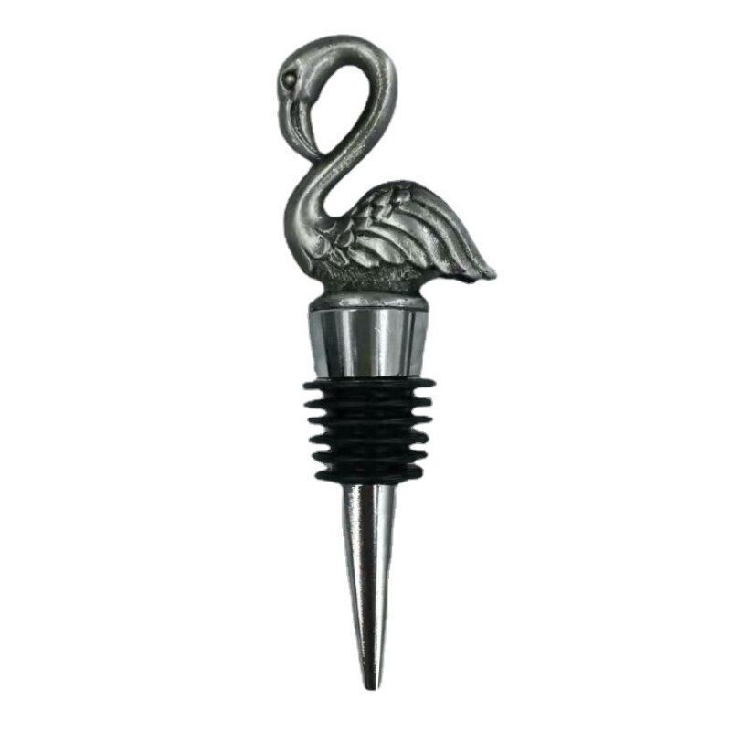 Wine Stoppers Animal Flamingo Octopus Mermaid Owl Bottle Cork 10-11cm Metal Zinc