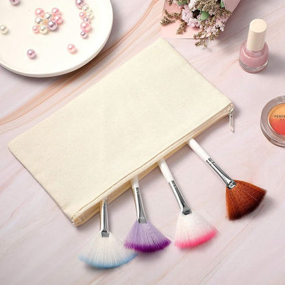 40 Pcs Canvas Pencil Pouch Zipper Makeup Bags Toiletry Storage Purses 21*12 CM