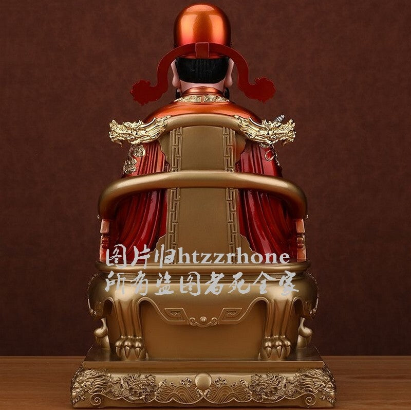 12" Resin Wenchang Dijun Emperor Statue King God Culture Student Gift Decor