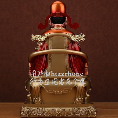 12" Resin Wenchang Dijun Emperor Statue King God Culture Student Gift Decor
