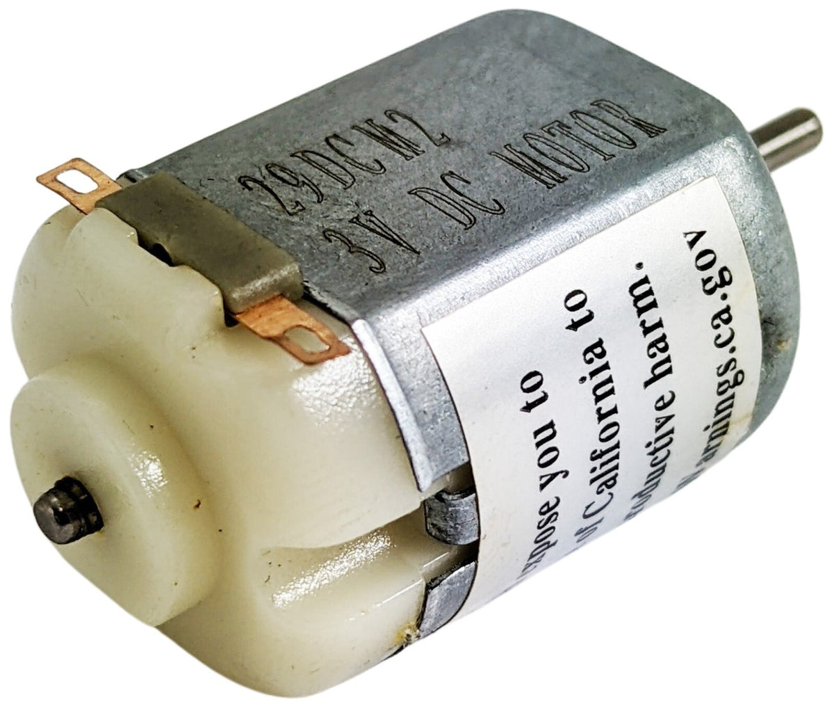 3V DC Motor for Solar Use - 11,000 RPM, ⌀2mm Shaft (0.98" x 0.79" x 0.59" Body)