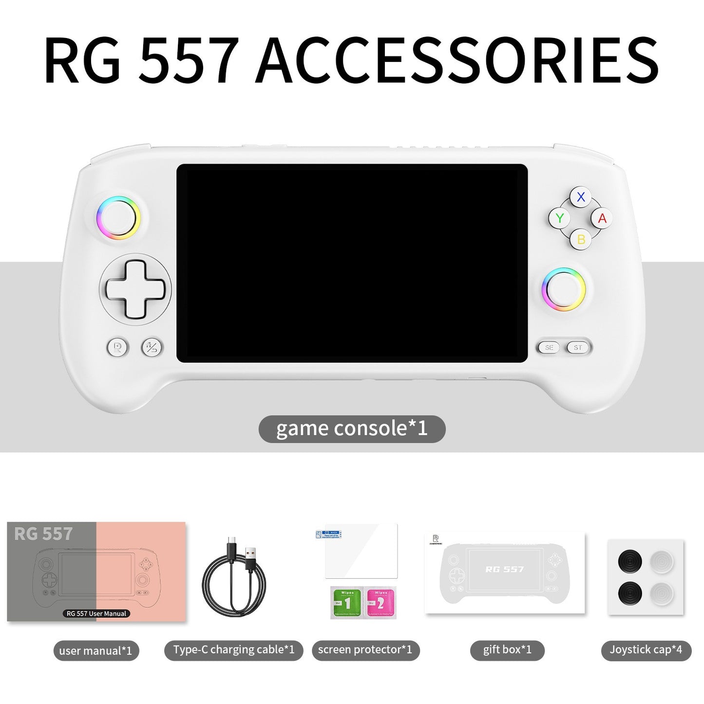 ANBERNIC RG557 5.48" AMOLED HD Screen Android 14 Handheld Game Console