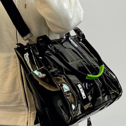 Women's Bag Patent Ladies Tote Bags Harajuku Aesthetic Crossbody Shoulder Bags