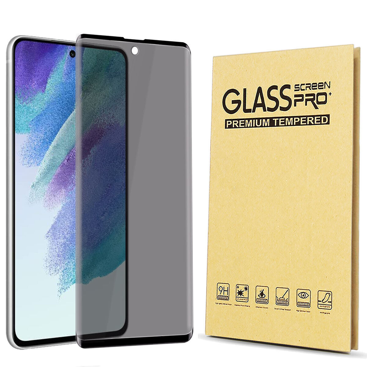 For Samsung Galaxy S21 FE 5G Thin Fit Privacy Tempered Glass Screen Protector