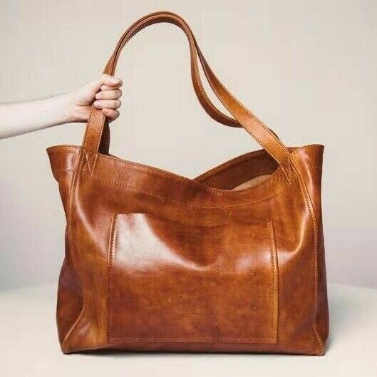 Women Extra Large Casual Soft Leather Handbag Shoulder Shopper PU Tote Bag ##