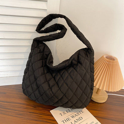 Pattern Shoulder Bag Cotton Handbag Women Tote Bags Padded Ladies Bag