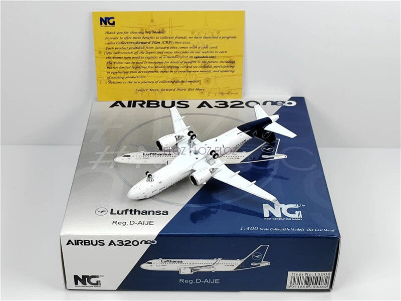 NG Models Lufthansa for Airbus A320 D-AIJE 1:400 Aircraft Pre-built Model