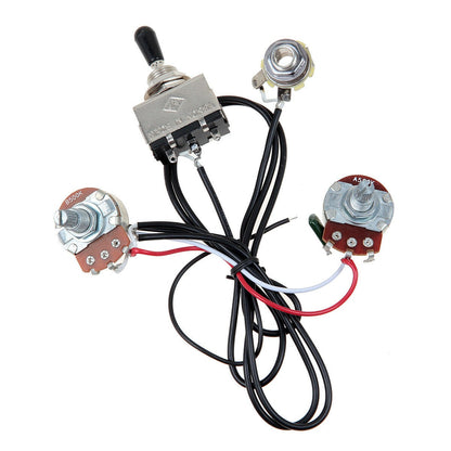 1Set Wiring Harness 500K Pots 3-Way Toggle Switch Kits For Electric Guitar