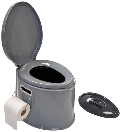 Portable Travel Toilet with Toilet Paper Holder and Removable Waste Bucket