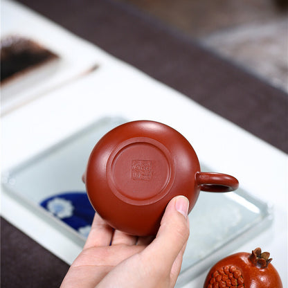 Xishi Pot Marked Ball Shaped Infuser Holes True Yixing Zisha Clay Dahongpao Pot