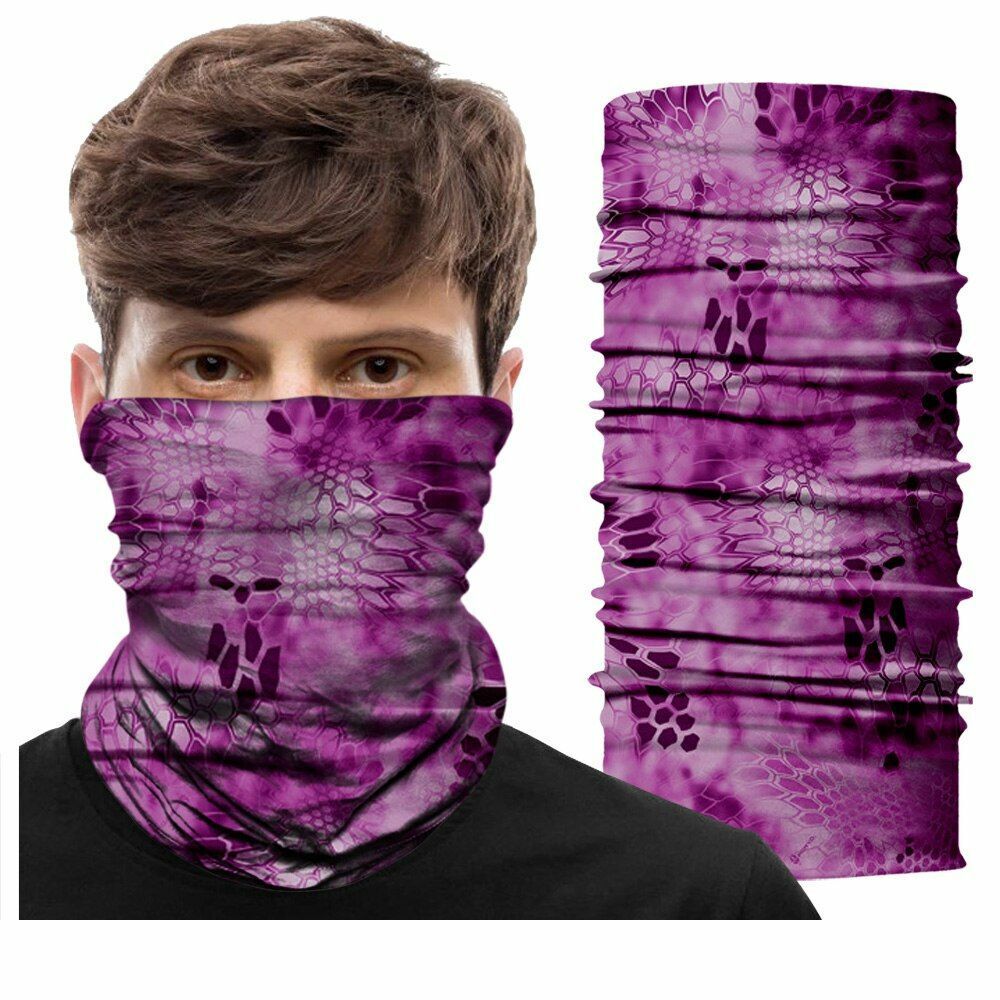 Neck Gaiter Bandana Buff Hiking Camping Hunting Tube Scarf Headwear Mask 50*25CM