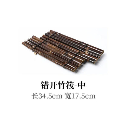 Bamboo Crafts Sushi Plates Japanese Korean Restaurant Sashimi Trays Dishes Decor