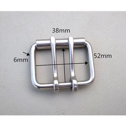 Weightlifting Belt Buckles Stainless Steel 60mm Square Waistbands Roller 52-60mm