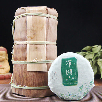 100g Pu-erh Raw Tea Cake 普洱生茶饼布朗山普洱七子饼圆茶生饼100克小饼茶叶