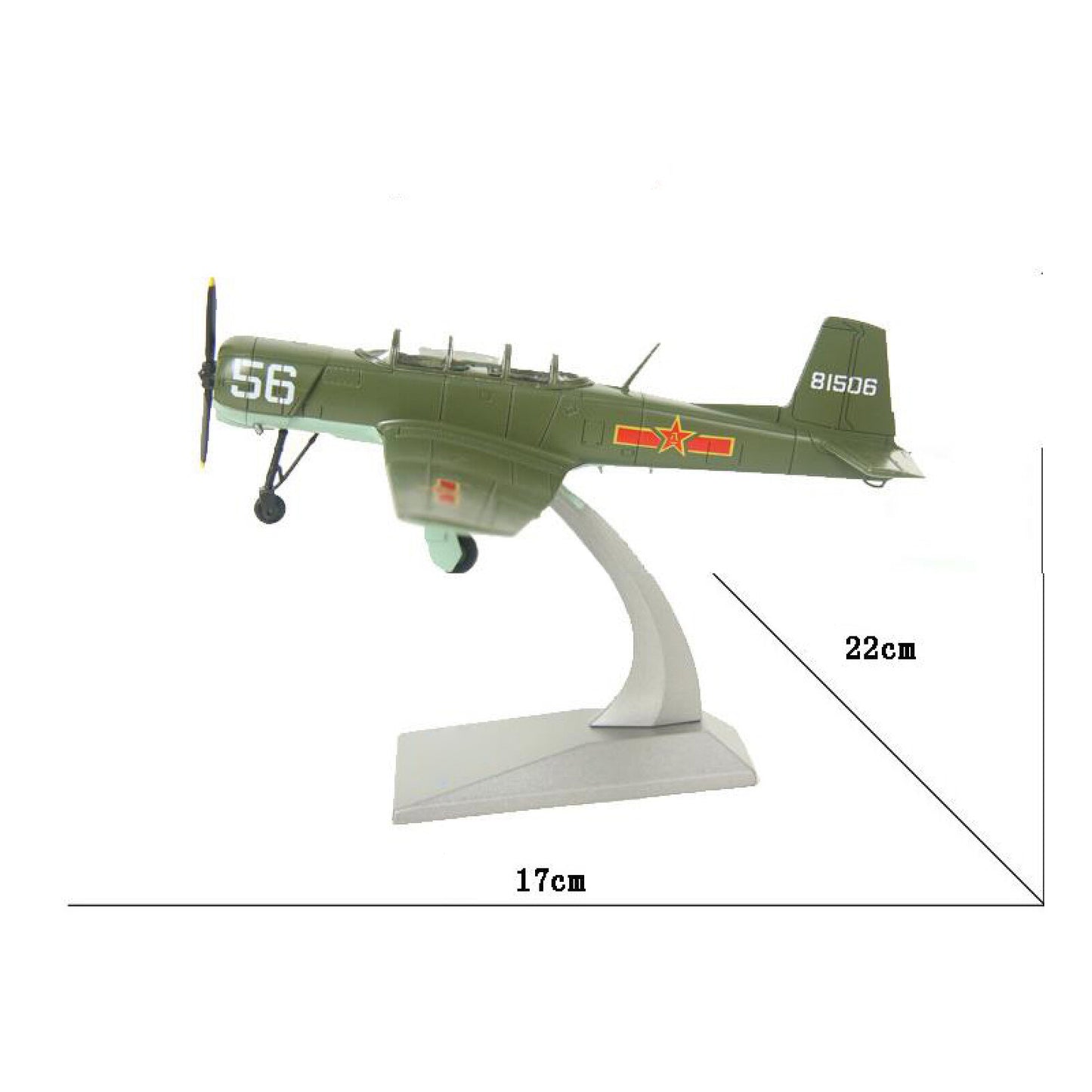 1:48 Plastic Nanchang CJ6/PT-6 Training Aircraft Plane Model With Stand Gifts