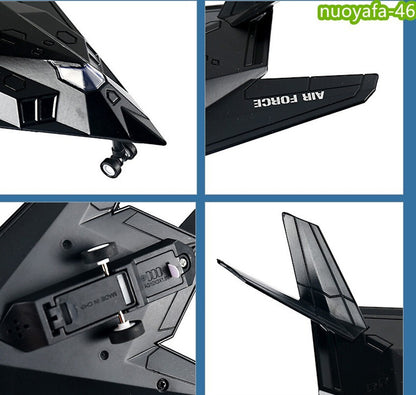 1/100 F-117 Stealth Bomber Alloy Fighter Aircraft Model Plane w/Sounds Light Toy