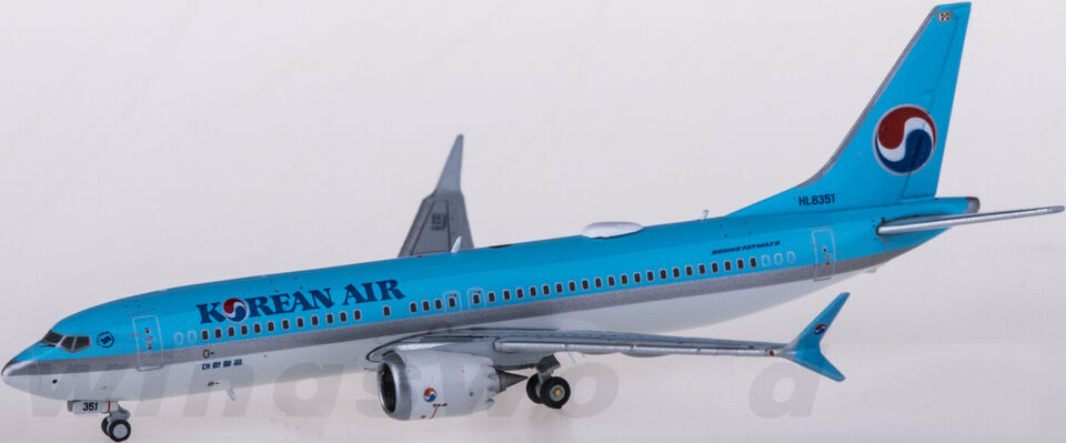 1:400 JC Wings KOREAN AIR BOEING 737 MAX 8 Passenger Airplane Diecast Model