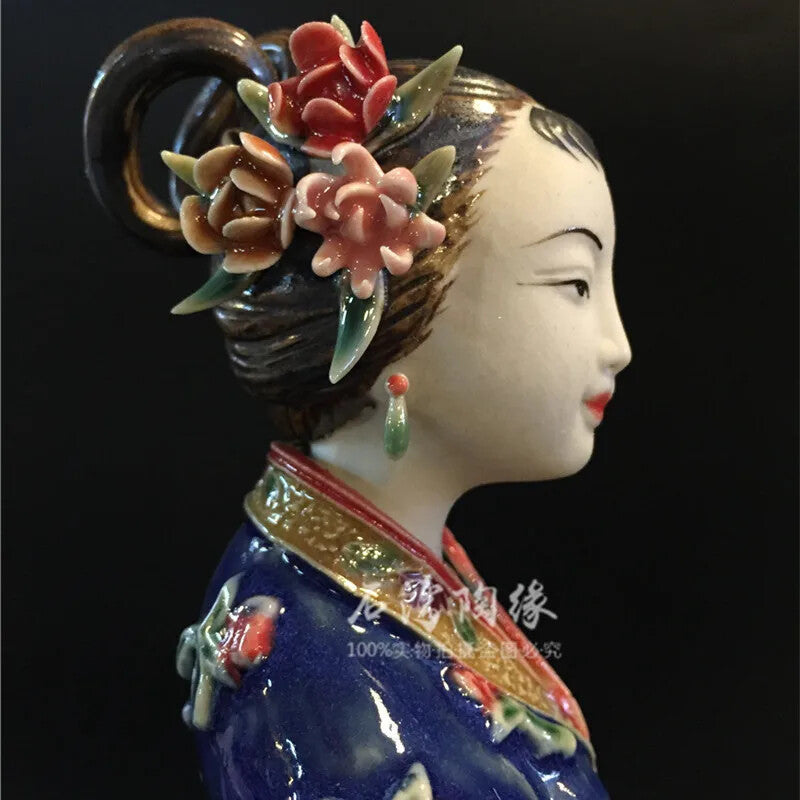 Chinese Style Decor Ceramic Craft Home Decoration Classical Enamel Beautiful