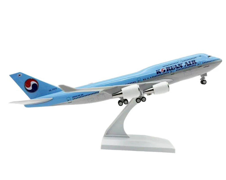 30CM KOREAN BOEING 747-400 Passenger Airplane Landing Gear Resin Aircraft Model