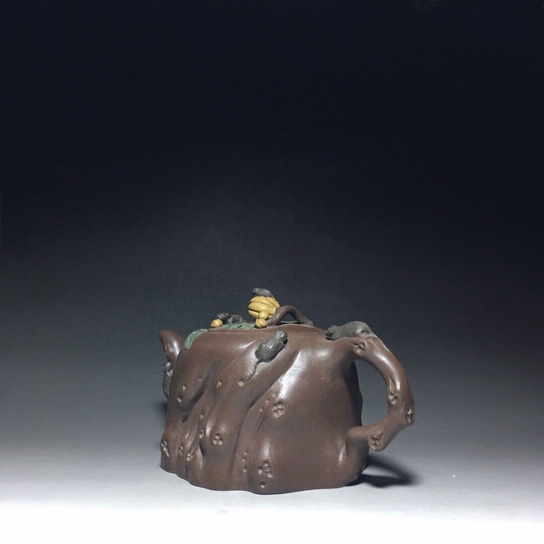 l-0Chinese Yixing Zisha Clay Handmade Exquisite Teapot （五谷丰登 底款：蒋蓉）