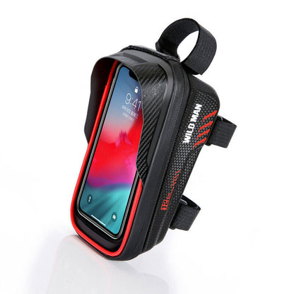 Rainproof Bicycle Front Cell Phone Holder Touchscreen Tube Cycling Saddle Bag US