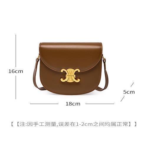 Women's real cowhide genuine leather single shoulder messenger bag purse