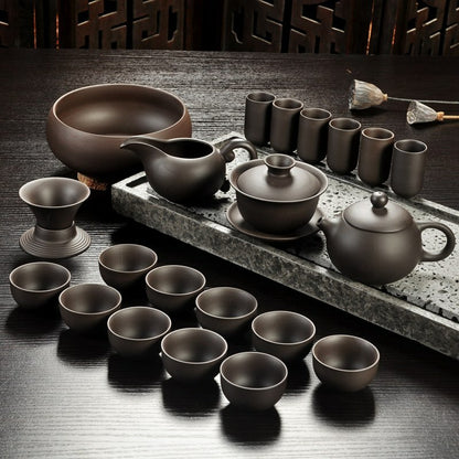 Handmade Drinkware China Kung Fu Purple Sand Teapot Tea Set Ceramic Teapot Cup