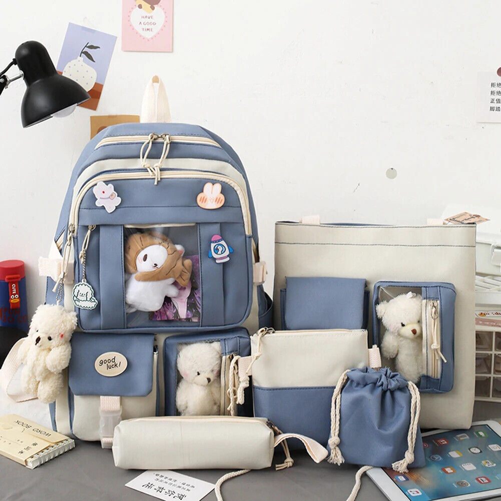 Set Girls Student School Bag Girls Schoolbag Book Bags Women Travel Backpack