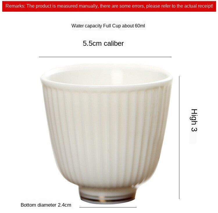 Sheep Fat Jade Ceramic Whiteware Tea Cup Ceramic Teacup Tea Ceremony Cup