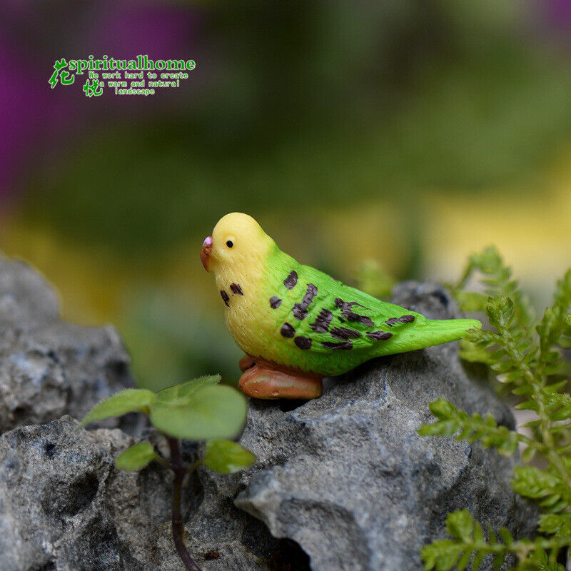 Decoration Ornaments 3pcs/lot Gorgeous Parrot Moss Micro Landscape Material