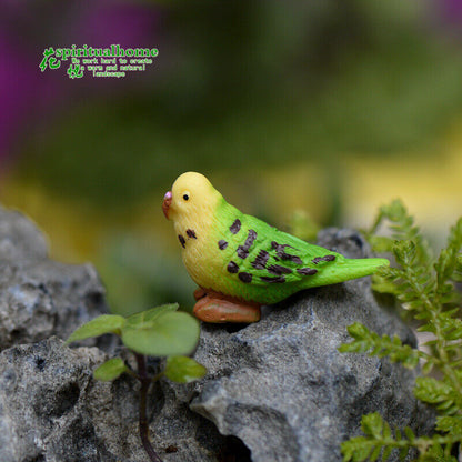 Decoration Ornaments 3pcs/lot Gorgeous Parrot Moss Micro Landscape Material