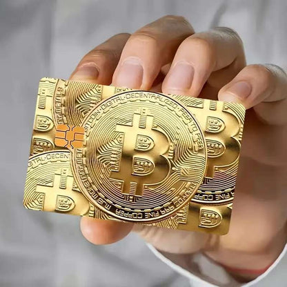 10 pieces of creative Bitcoin decorative credit card protection stickers