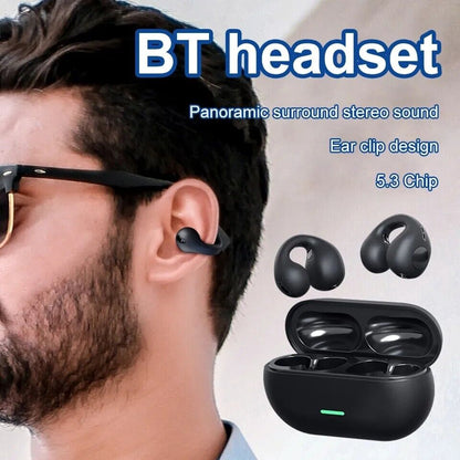Ear Bone Conduction Earring Type Sports Clip Ear Wireless Bluetooth Earphones
