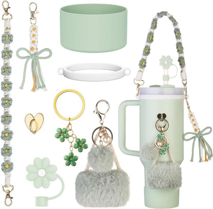 8Pcs Bling Bow Cup Accessories Decor for Stanley Charms 40oz & 30oz Tumbler