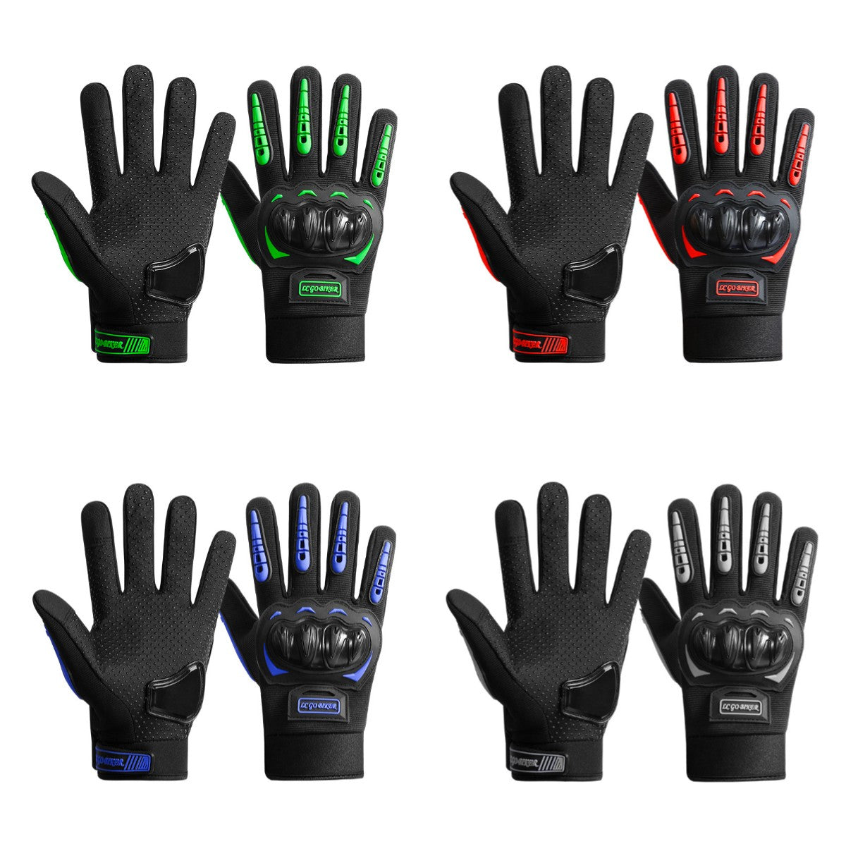 L-type cycling anti slip and wear-resistant touch screen protective gloves