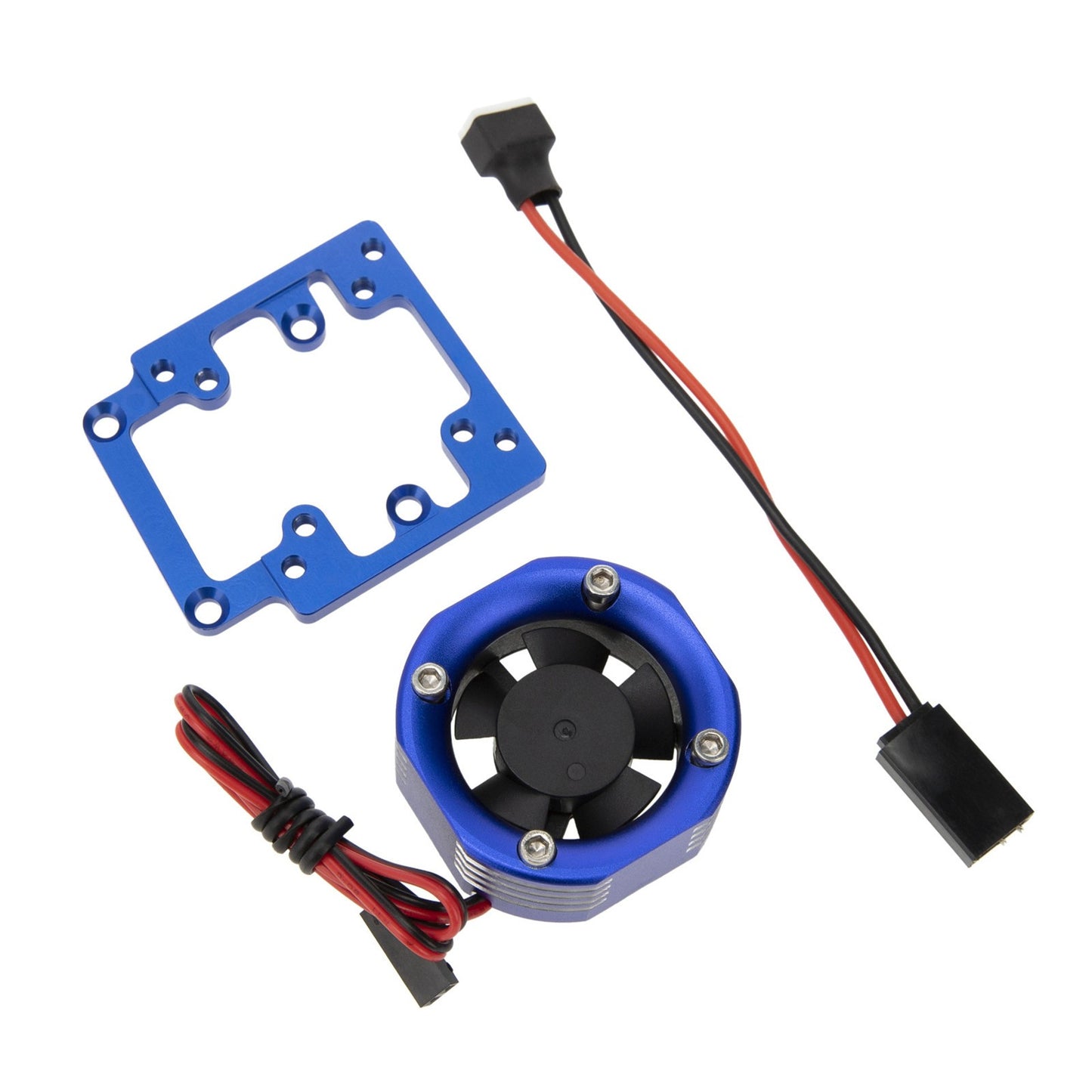 Blue Motor Cooling Fan Motor Radiator For TRAXXAS 4WD SLEDGE Monster 1/8 Truck;