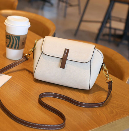 Cowhide Large Multi-layer Single Shoulder Messenger Bags Genuine Leather Purse