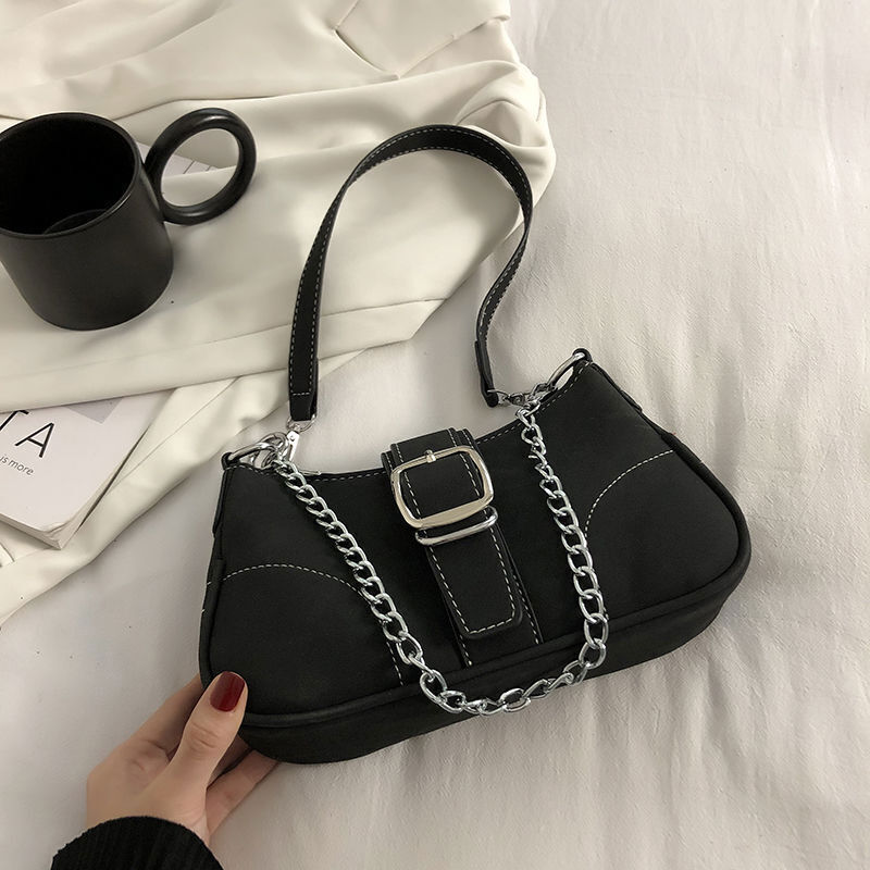 Women Shoulder Bags Matte Leather Solid Color Ladies Bag Chain Handbags