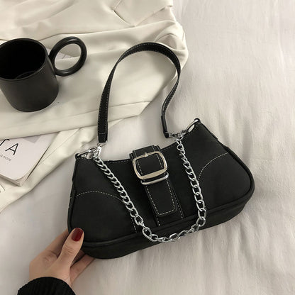 Women Shoulder Bags Matte Leather Solid Color Ladies Bag Chain Handbags