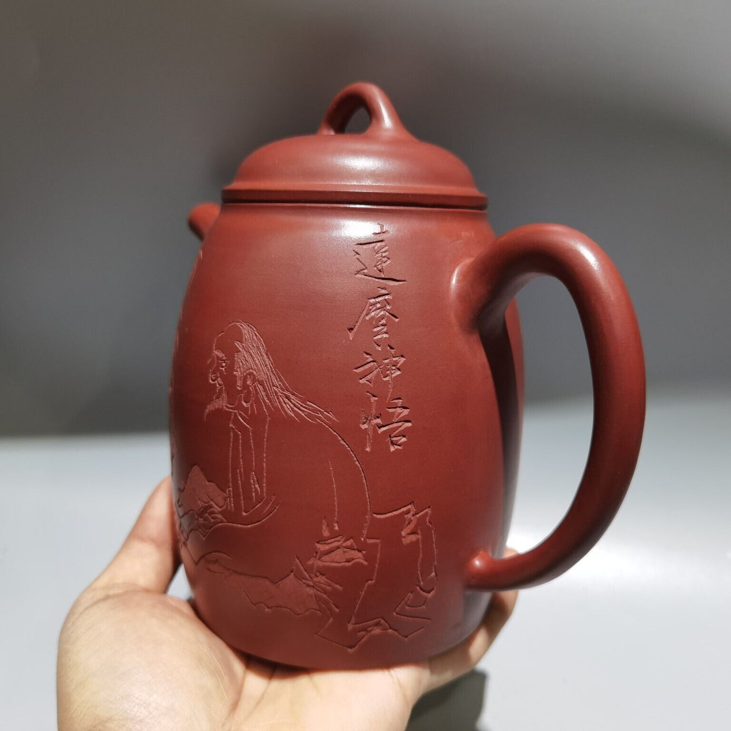 Chinese Yixing Purple Clay Teapot Zisha Ceramic Figure Story Teaware Collection