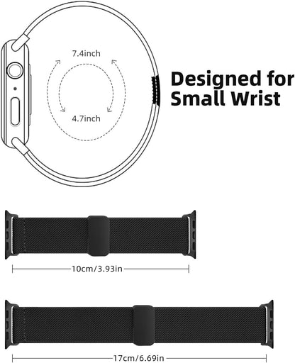 2 Pack Stretchy Nylon Solo Loop Compatible with Kids Apple Watch Bands 38Mm 40Mm
