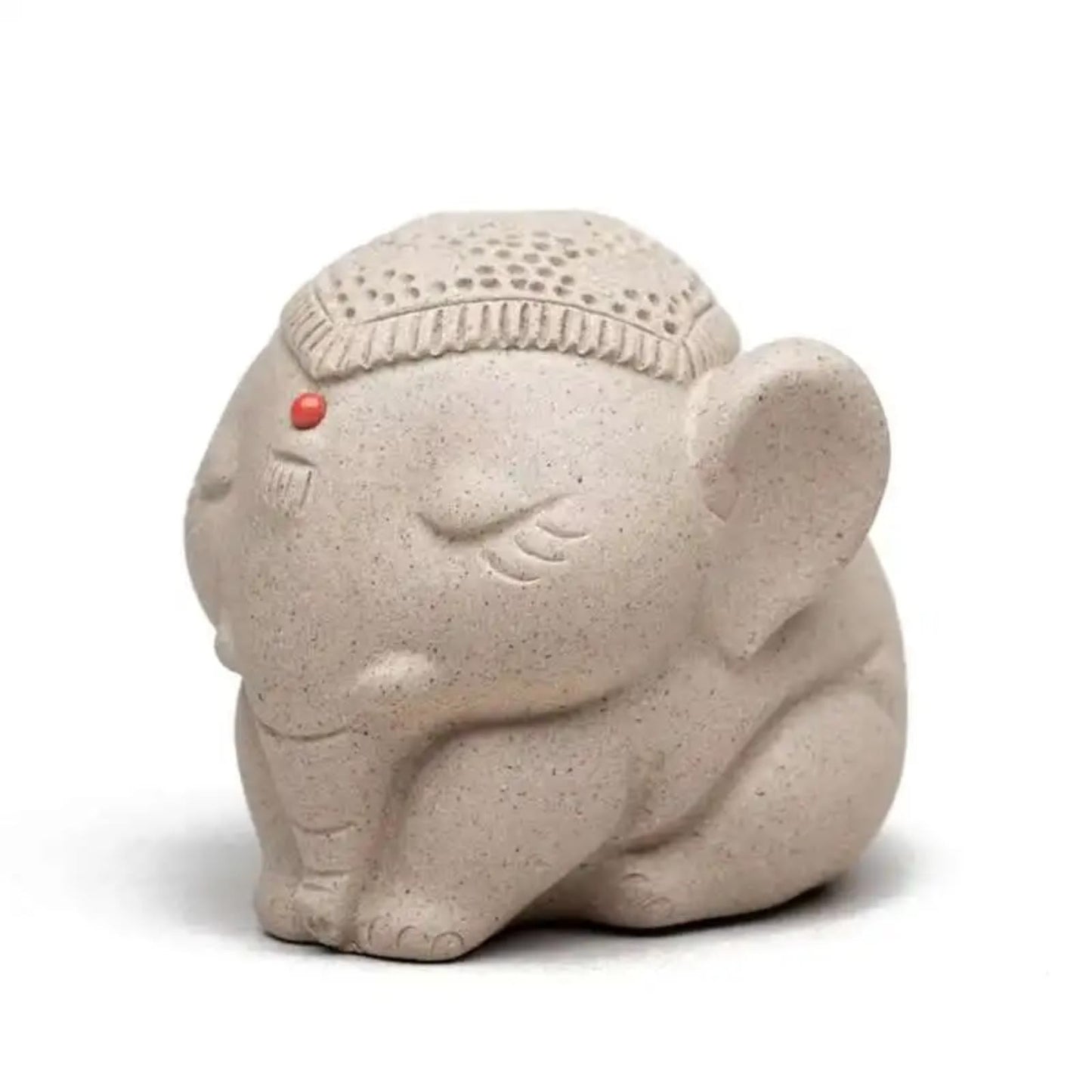 Purple Clay Elephant Tea Pet Figurine Ornaments 6cm Sculpture Tea Ceremony Decor