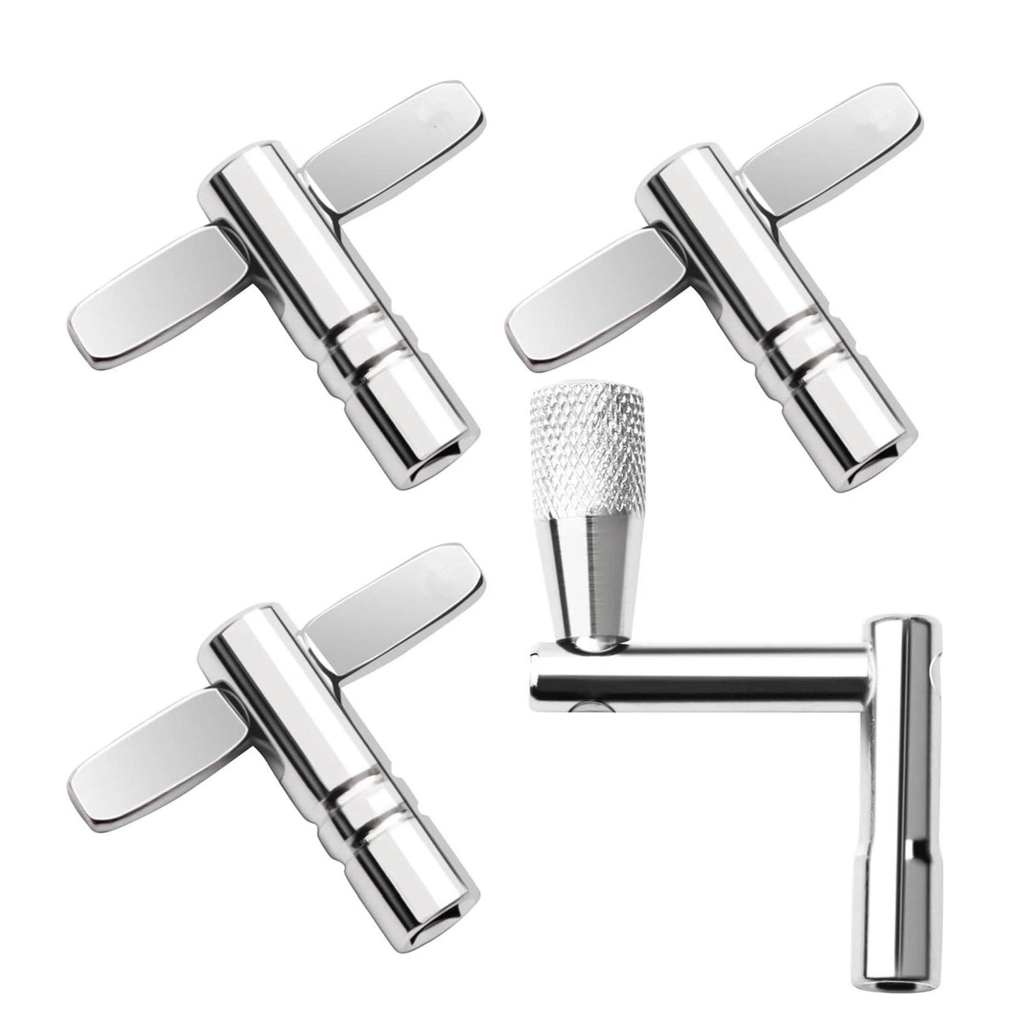 4 Piece Drum Key Set Includes Continuous Motion Speed Key for All Drum Tuning