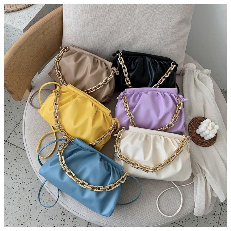 Retro Dumplings Messenger Bag Chain Fashion Cloud Crossbody Shoulder Bag Handbag