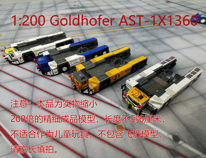 1:200 Airport AST-1X1360 Passenger Aircraft Wheel Tractor Metal Model #A